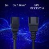 Qoltec Kabel zasilający IEC C13 | C14 | 3x1.0mm2 | Czysta miedź Cu | 2m